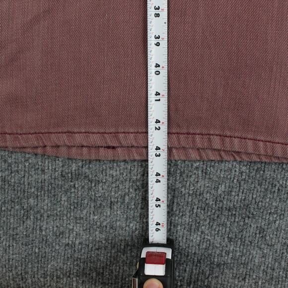 Pilcro Jeans Womens 28 Pink Wide Leg High Rise Utility Patch Pocket Denim Boho - Picture 13 of 13